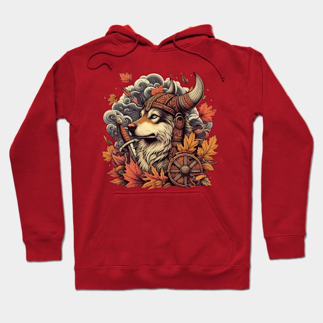 The Viking-era dog guards its herd in the autumn air Hoodie by DAZu